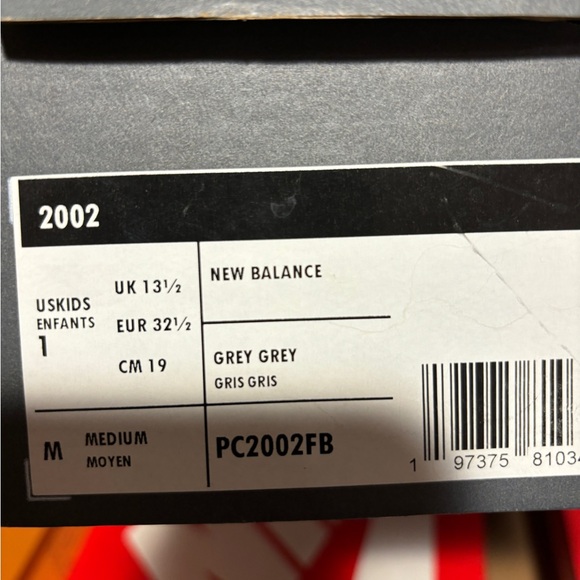 NEW BALANCE 2002 Gray Running Walking Shoes Kids Size / Preschool (PC2002FB) - Picture 8 of 10